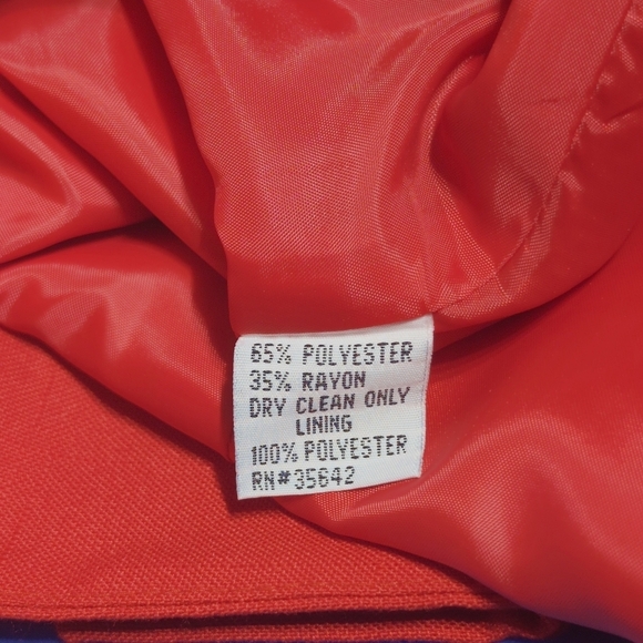 Morgan Miller Red Blazer with White Trim Sz 18 With Original Tag - Picture 5 of 5